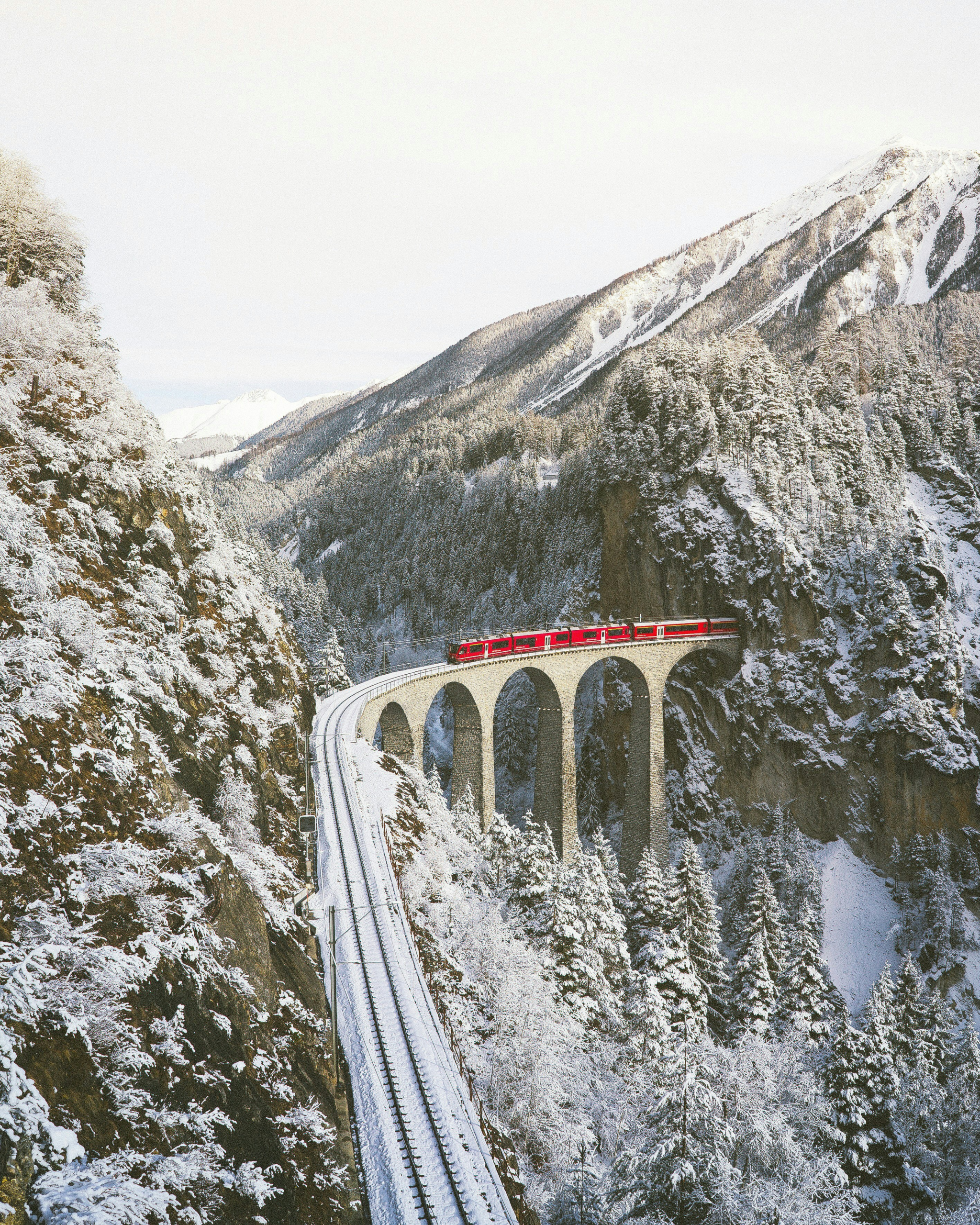 photo by johannes hoffman of a swiss train